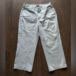 Pale blue pinstriped riders size 28